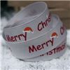Order  Go Grosgrain - 15mm Merry Christmas Hat Silver/Red